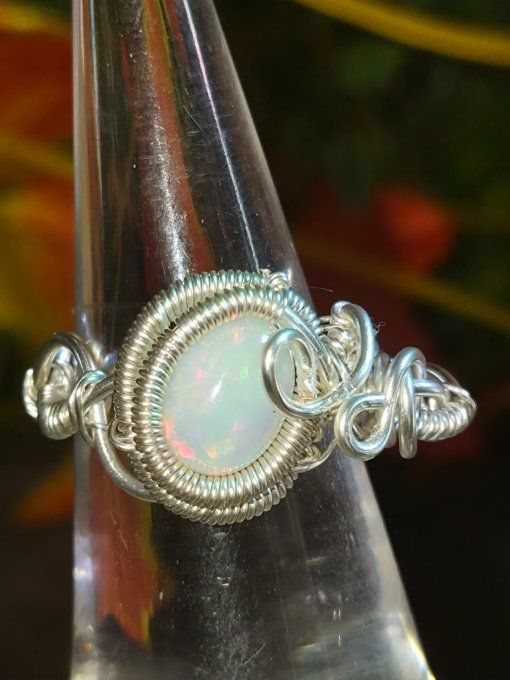 Bague Opale Welo  : intuition, protection  -10Mm