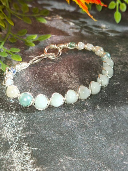  Bracelet à composer Calcite Verte -Equilibre&renouveau. 