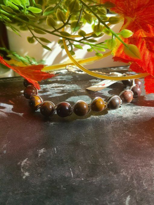  Bracelet Oeil De Fer  -Pierre de Force, Protection et Confiance