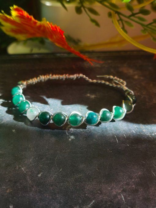 Bracelet a composer Fuchsite – Amour Inconditionnel, Protection & Clarté  