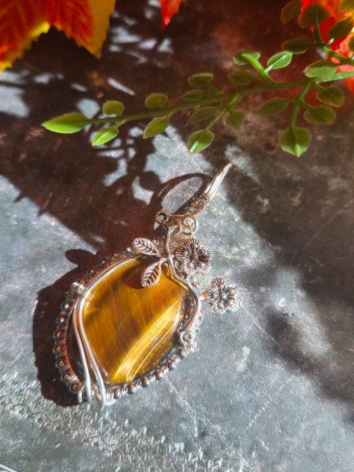 Pendentif Camé de tigre -Protection et Chance - Copie