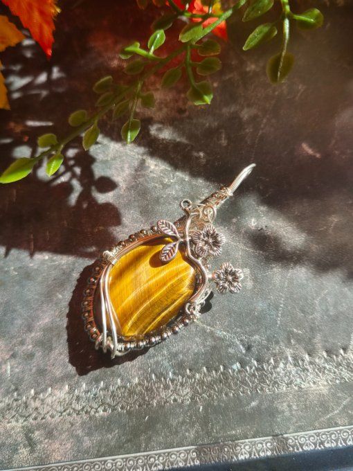 Pendentif Camé de tigre -Protection et Chance - Copie