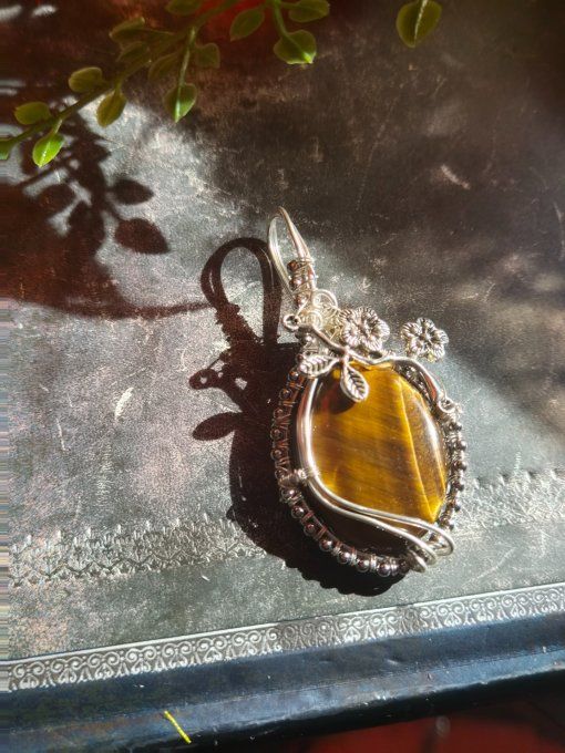 Pendentif Camé de tigre -Protection et Chance - Copie