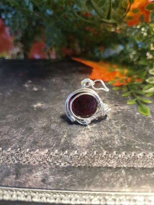 Bague Grenat rhodolite : amour ,passion.