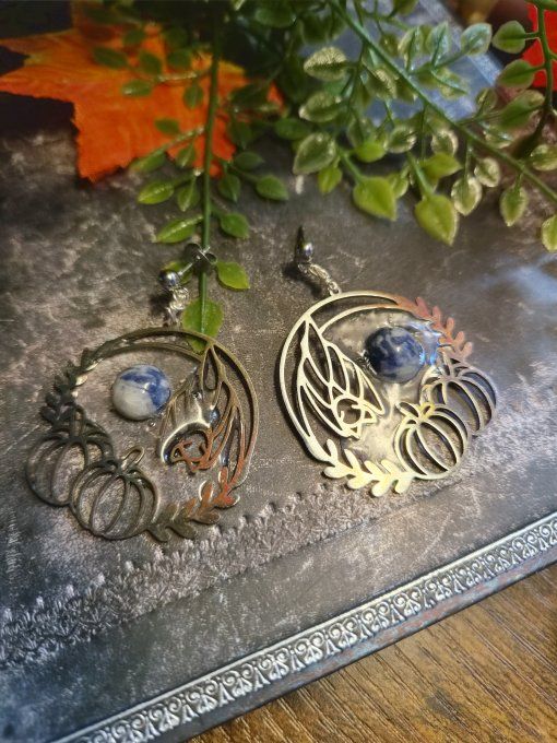 Boucle d’oreille Sodalite – humilité et détente 