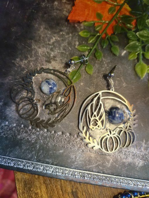 Boucle d’oreille Sodalite – humilité et détente 