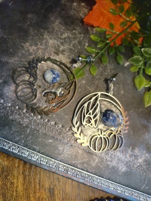 Boucle d’oreille Sodalite – humilité et détente 
