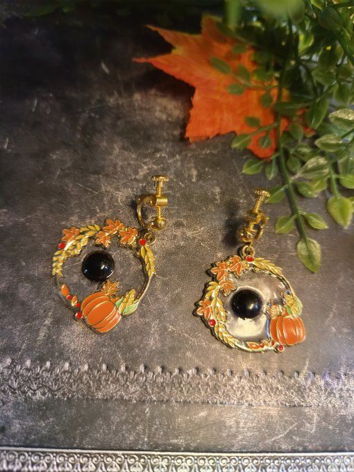Boucle d’oreille Onyx  Noire-  protection , force.  Courage .