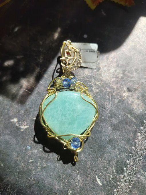 Amulette Or En Amazonite – Vérité Et Sérénité