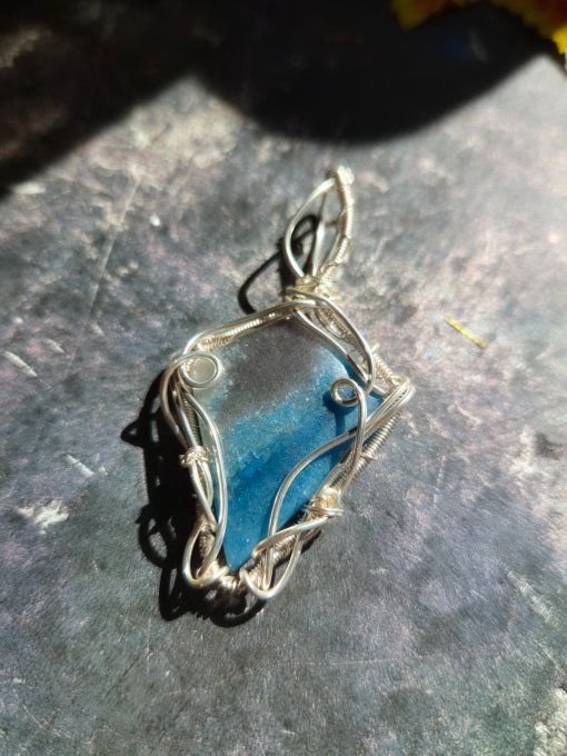 Pendentif trolleite ,pierre naturelle,bijoux fait main