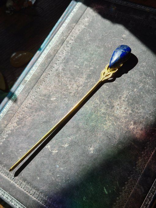 Pic à chignon lapis lazuli