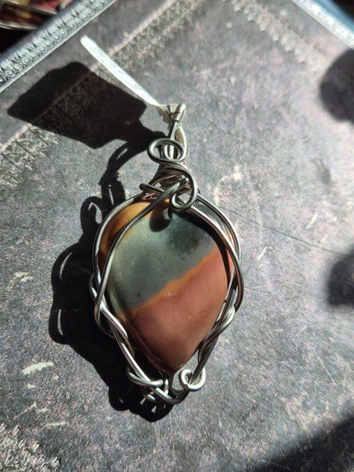 Amulette Jaspe polychrome -Équilibre de vie