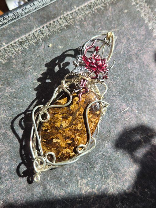 ✨ Amulette Bronzite -pendentif Argent lunairr