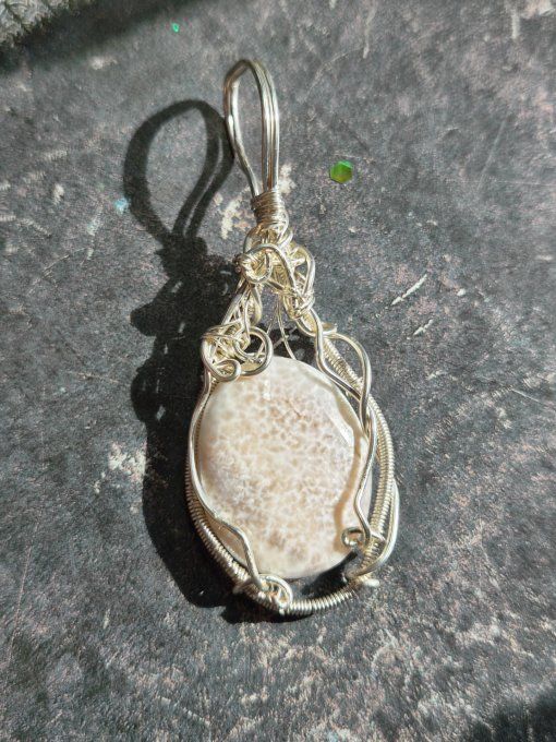 Pendentif Natrolite - Thomsonite -Douceur Incarnée - 