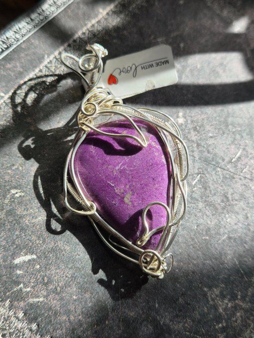Pendentif stichtite argent : Compassion liberation