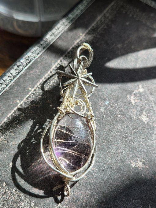 Pendentif Amétrine -Pierre de de Créativité & Abondance ✨