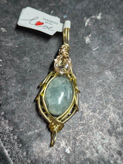 Pendentif aigue marine - tensions et stress