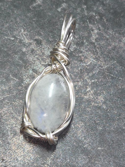 Pendentif Pierre de lune Péristerite  
