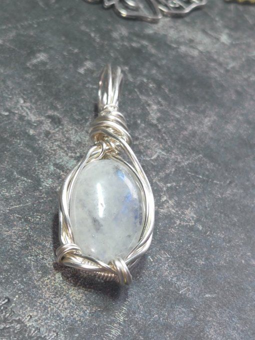 Pendentif Pierre de lune Péristerite  