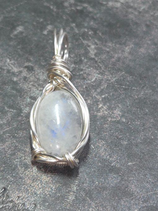 Pendentif Pierre de lune Péristerite  
