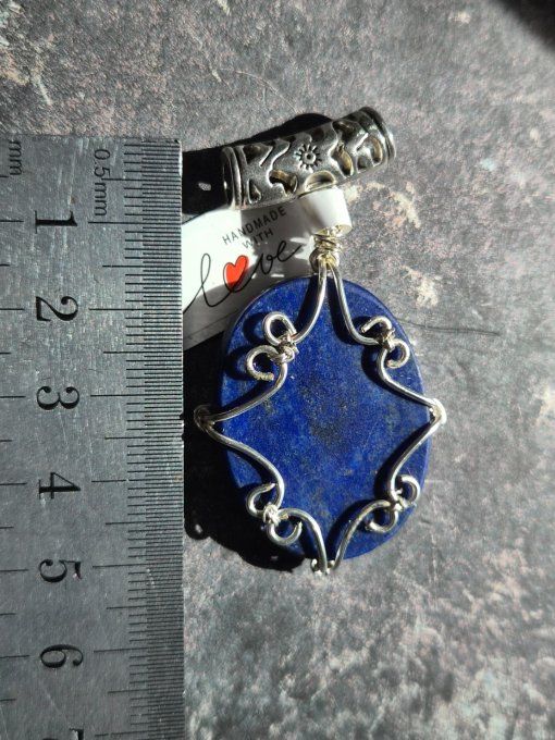 Amulette Argent Lapis-Lazuli Naturel - Sagesse et Clarté Mentale
