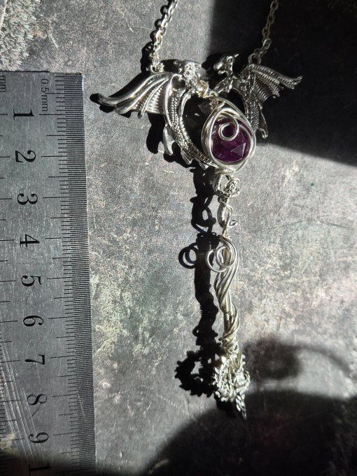Clé griffon et Dragon , sugilite 