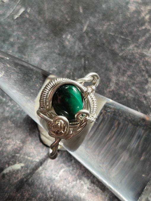Bague Malachite – Harmonie, Protection Du Cœur  10*8mm