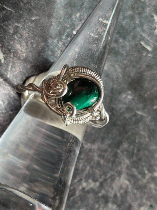 Bague Malachite – Harmonie, Protection Du Cœur  10*8mm