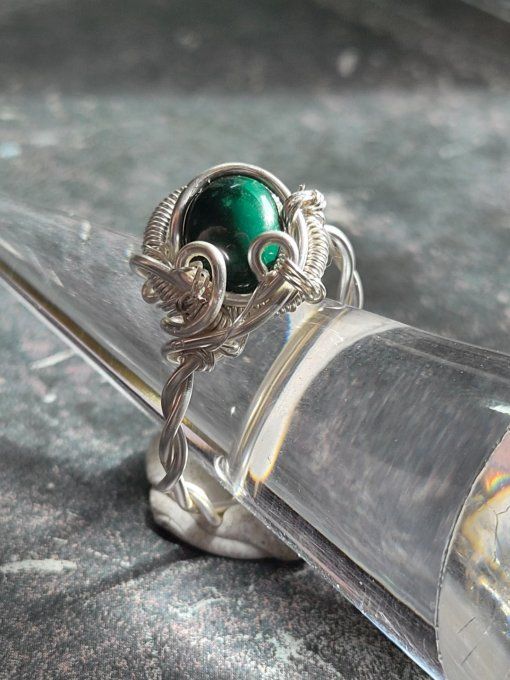 Bague Malachite – Harmonie, Protection Du Cœur  10*8mm