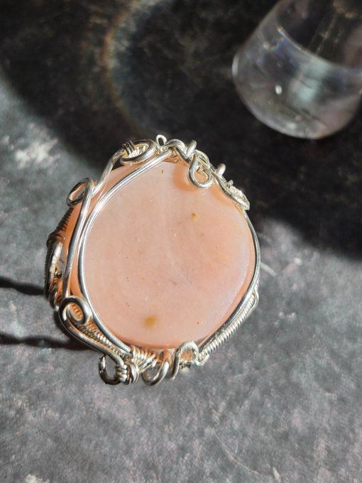 Bague chevalière Rose – Harmonie Émotionnelle & Protection Du Cœur 25mm