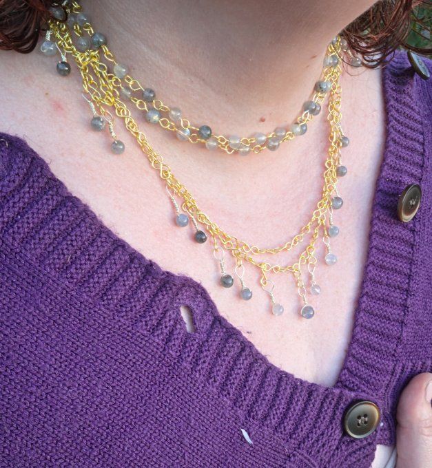 Collier Anya Perles de Labradorite 