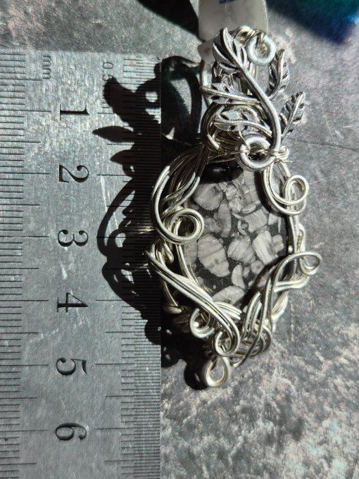 Pendentif Corail Fossile Noir✨Apaisement & Protection✨