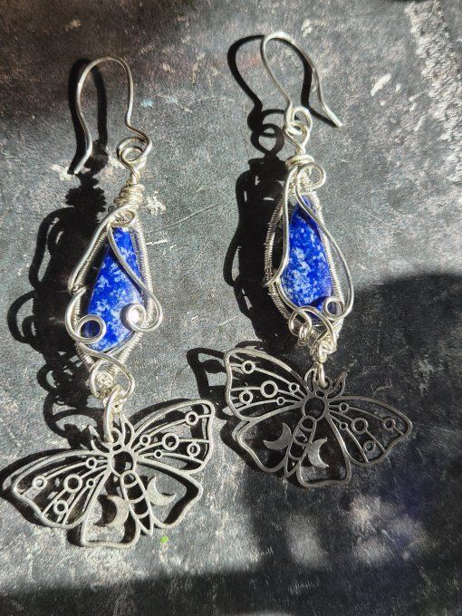 Boucles D’Oreilles Lapis-Lazuli – Vérité, Clarté & Sagesse  -Grande
