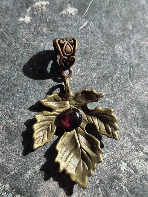 Pendentif  sur mesure grenat rhodolite 