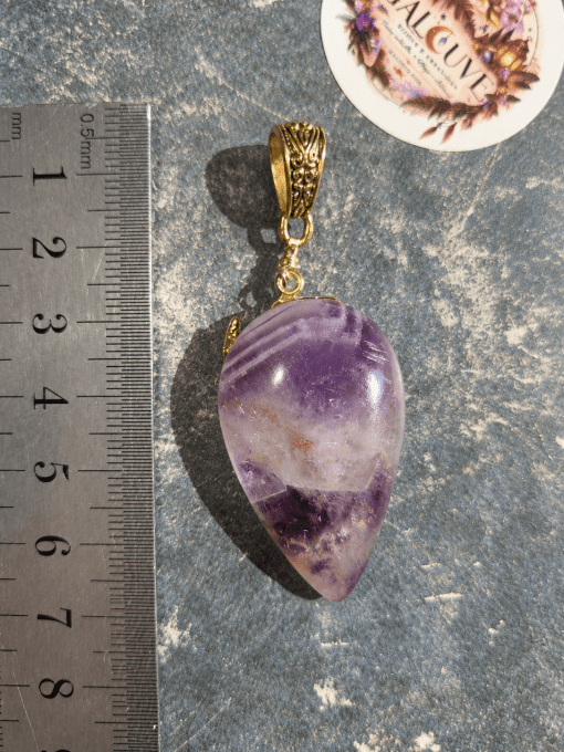 Pendentif champignon Améthyste – Sérénité & Sagesse Spirituelle - Copie