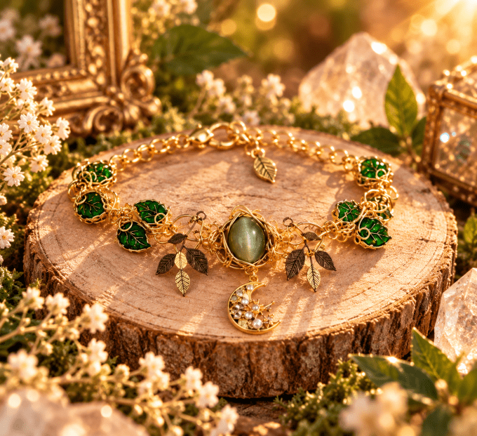 Collier Gaia chrysoberyl Oeil de chat – Protection Apaisement Émotionnel 