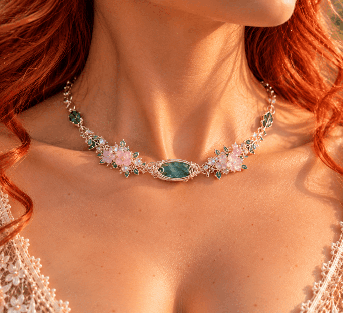 Collier Gaïa- Emeraude : Grand Calme anxiété.