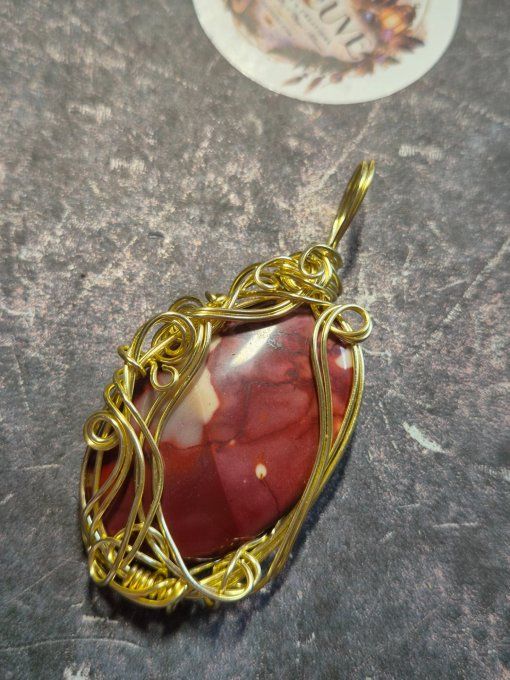 Amulette  Jaspe Mokaite ✨ ✨ Joie, Énergie & Protection✨
