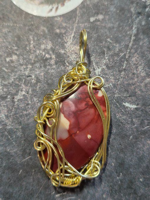 Amulette  Jaspe Mokaite ✨ ✨ Joie, Énergie & Protection✨