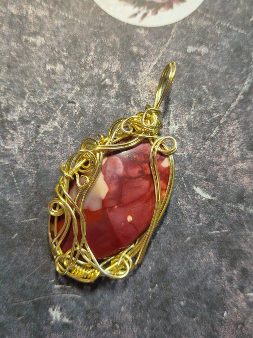 Amulette  Jaspe Mokaite ✨ ✨ Joie, Énergie & Protection✨