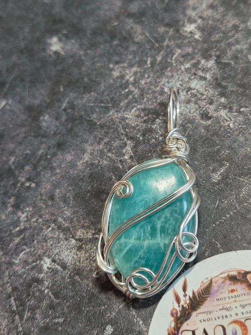 Pendentif Amazonite Pierre Naturelle - pour Bien-être 