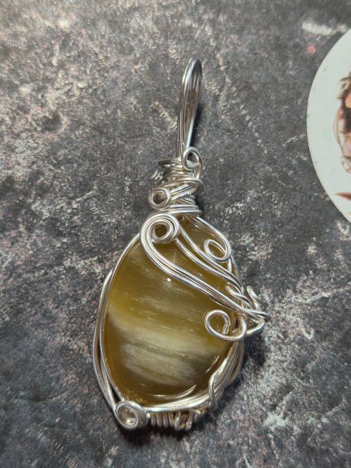 Pendentif Opale Jaune – Pierre De Révélation Et D’Équilibre  