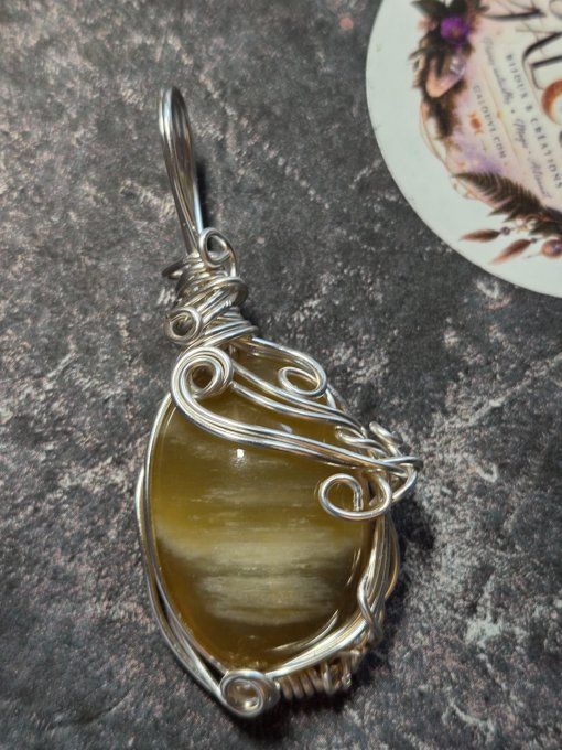 Pendentif Opale Jaune – Pierre De Révélation Et D’Équilibre  