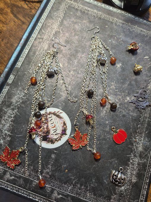 Boucle d'oreille Automne .