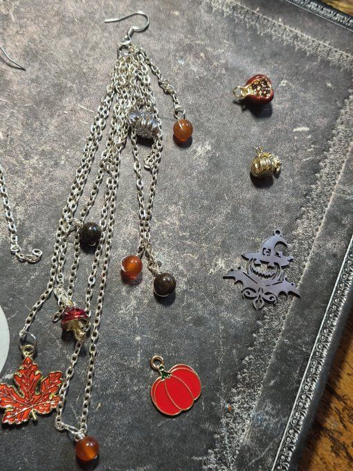 Boucle d'oreille Automne .