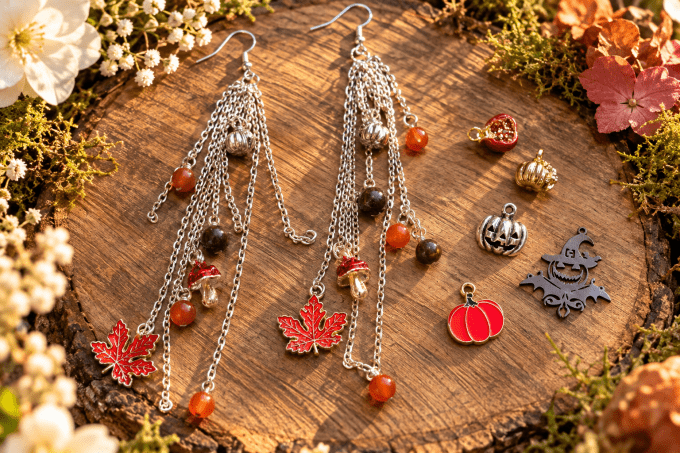 Boucle d'oreille Automne .