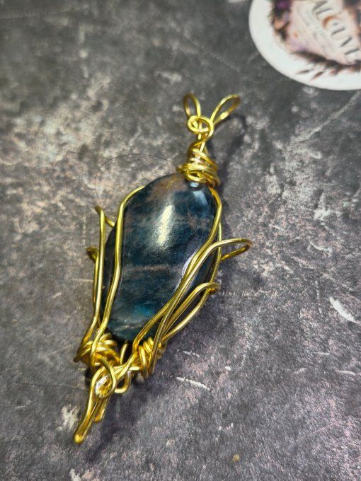 Vaelion – Pendentif en Apatite Bleu-Vert | Galouve