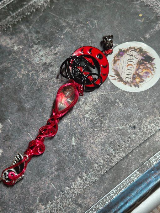Collier Clé Magique Citrine, Lune et Champignons | Galouve