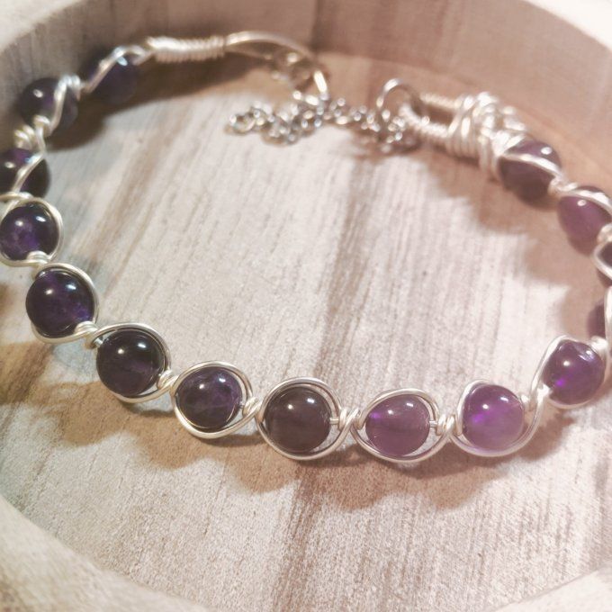 Amethyste ✨6/8 mm Bracelet ✨Spiritualité & Apaisement ✨