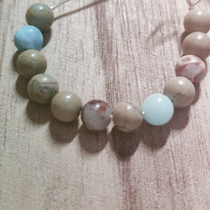 Bracelet jaspe Aqua Terra - 6 OU 8 MM